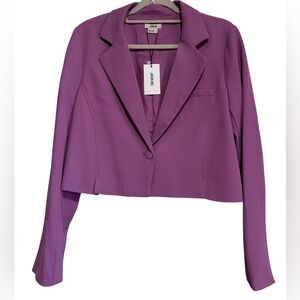 Jason Wu Women’s Lavender Tailored Blazer, Large, 97% Polyester, 3 Spandex